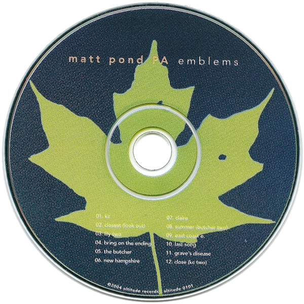 picture of a CD with a leaf on it.